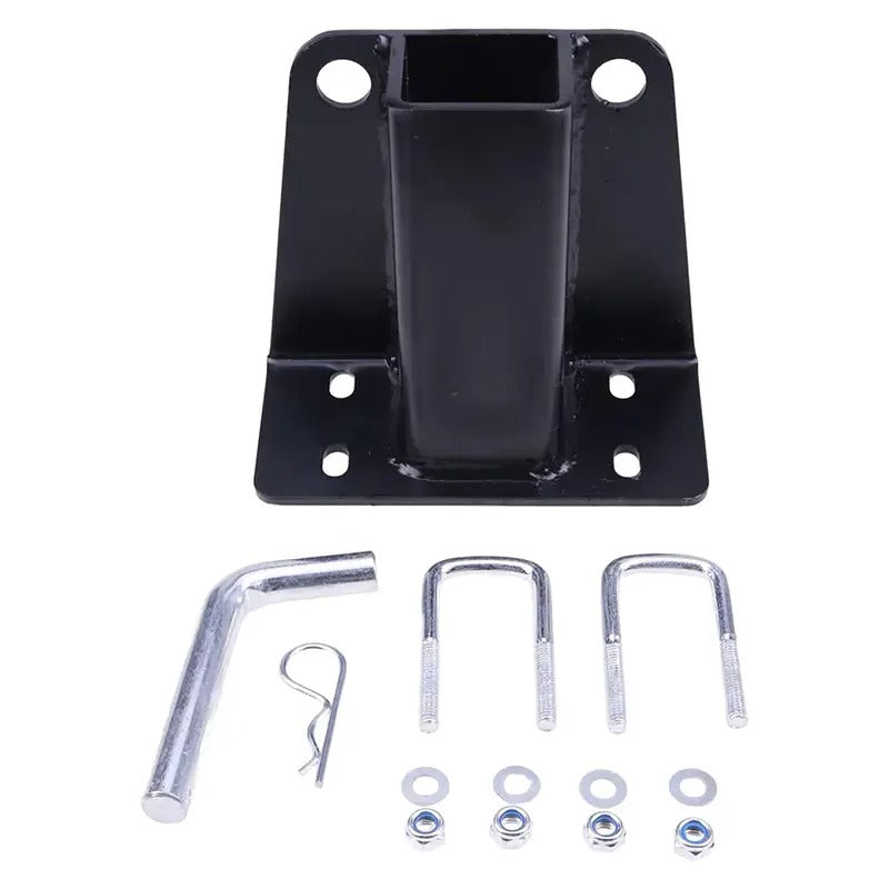 2 Inch Receiver Trailer Tow Hitch with Pins and Clips Kit for Kawasaki Mule 600 610 4x4 SX KAF400 - KUDUPARTS