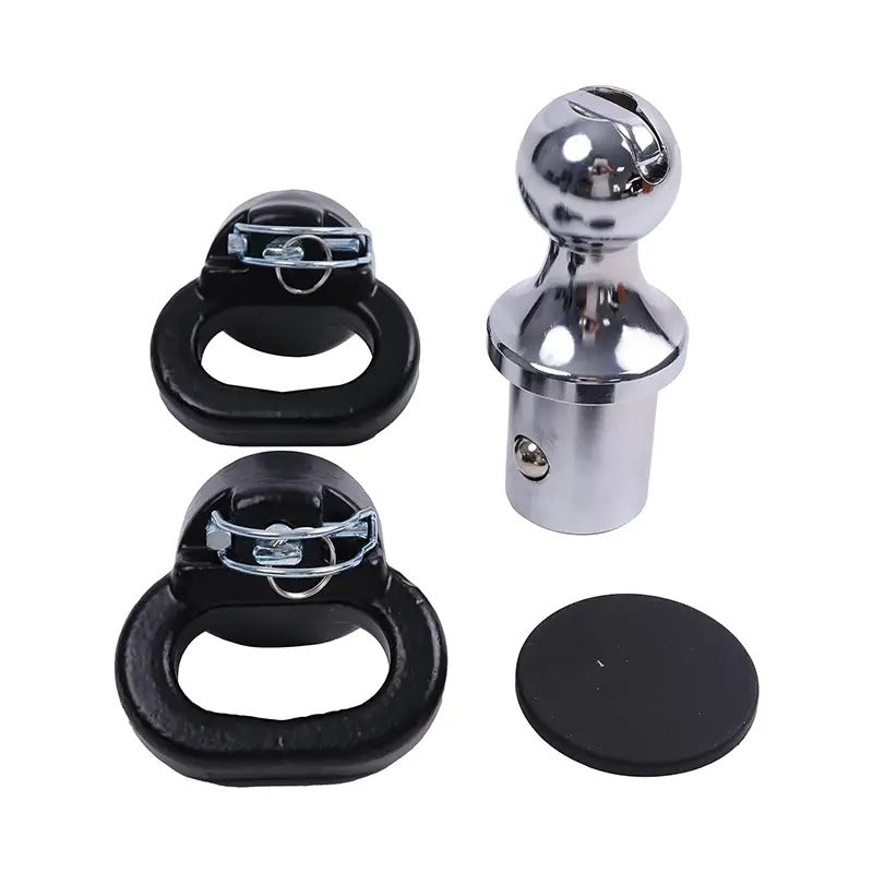 Puck System 2-5/16" Gooseneck Ball and Safety Chain Anchor Kit 60618 82216057AC for Ram Pickup Truck 2500 3500 2013-2023 - KUDUPARTS