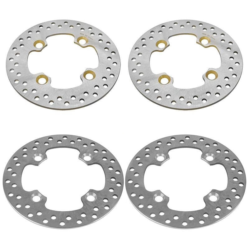 4 Pieces Front Rear Brake Disc Rotor 5254999 7518978 for Polaris RZR XP 900 2011-2013 - KUDUPARTS