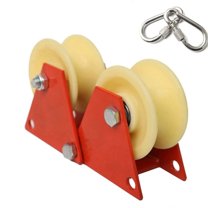 Polea de cuerda para esquina de pared segura con protector de retracción de cable de rueda antidesgaste que ahorra mano de obra