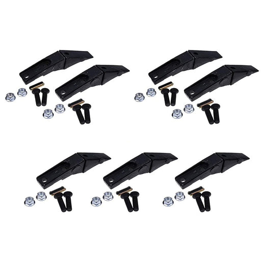 7 Pieces Bucket Teeth Assembly 6737322Y Bobcat Style Bolt on Flush Mount Pin Skid Steer - KUDUPARTS