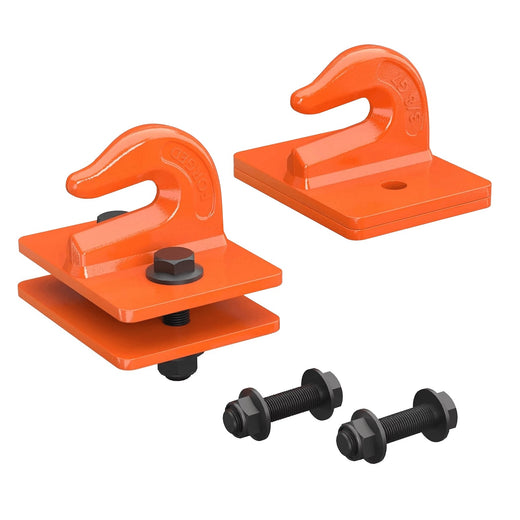 2 Pack 3/8" Tractor Bucket Grab Hook with Backer Plate for Tractor Bucket RV UTV Truck - KUDUPARTS