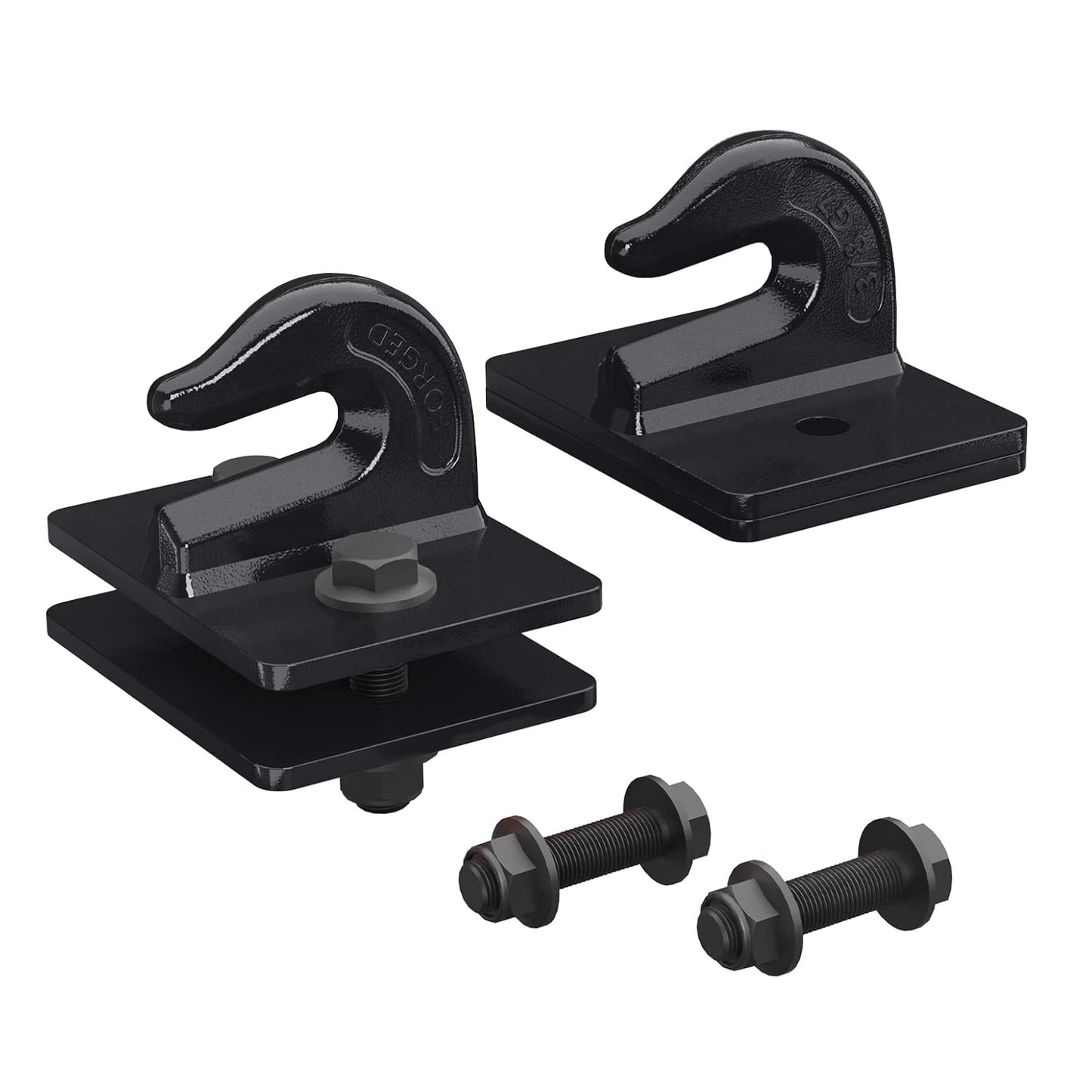 2 Pack 3/8" Tractor Bucket Grab Hook with Backer Plate for Tractor Bucket RV UTV Truck