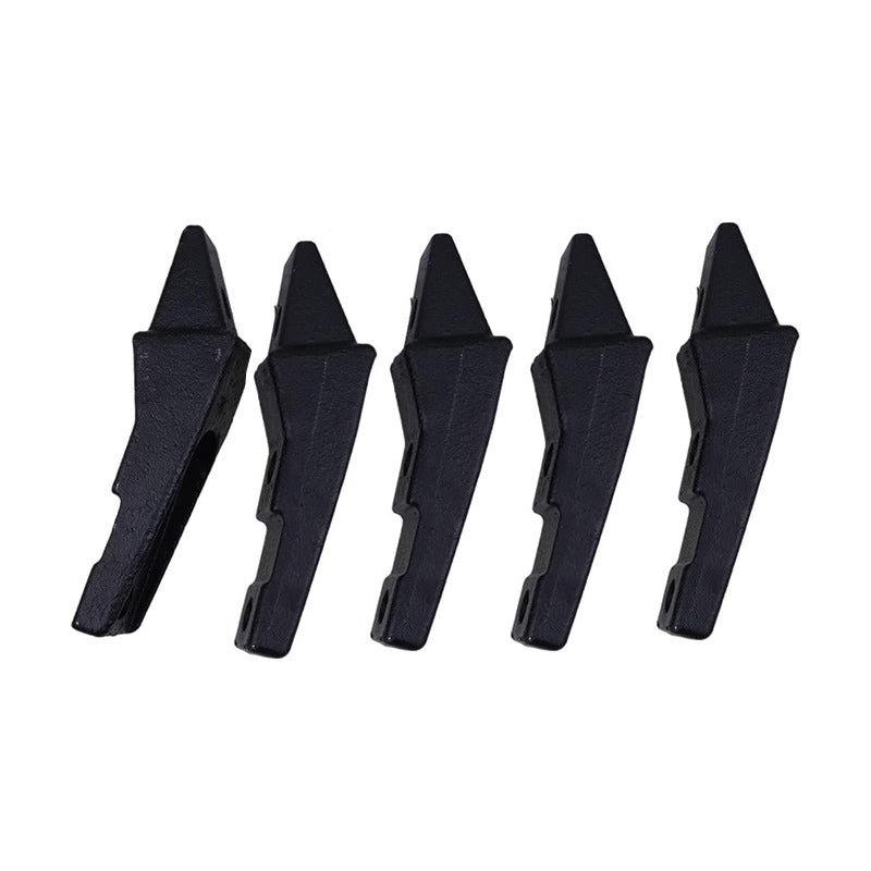 Conjunto de 5 dientes y pasadores de vástago atornillables 6737322 para muchos cucharones de dirección deslizante Bobcat