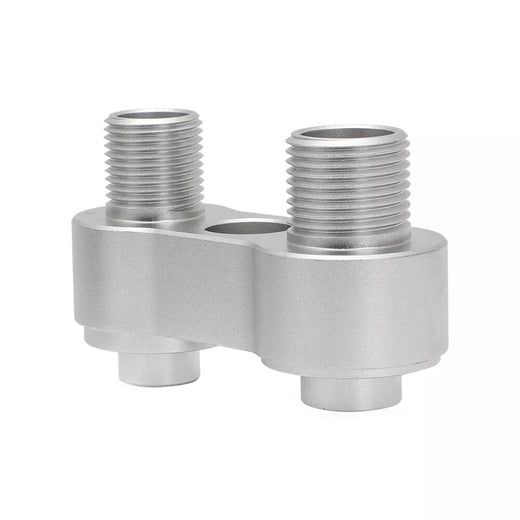 AC Compressor Billet Straight Adapter Fitting CNC Aluminum Rebuild for LS GM R4 - KUDUPARTS