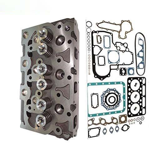 New 15521-03040 Complete Diesel Cylinder Head With Valves + Full Gasket Kit For Kubota D1402 - KUDUPARTS