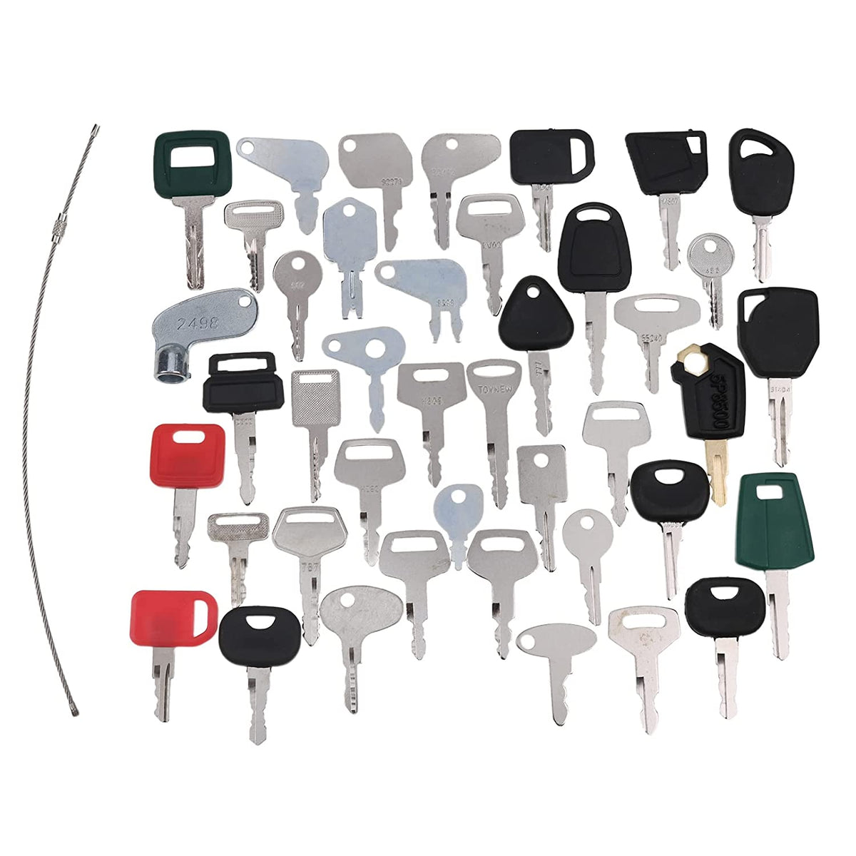 42 Set Construction Ignition Key Set for Case Cat Komatsu John Deere JCB Volvo Excavator Master - KUDUPARTS