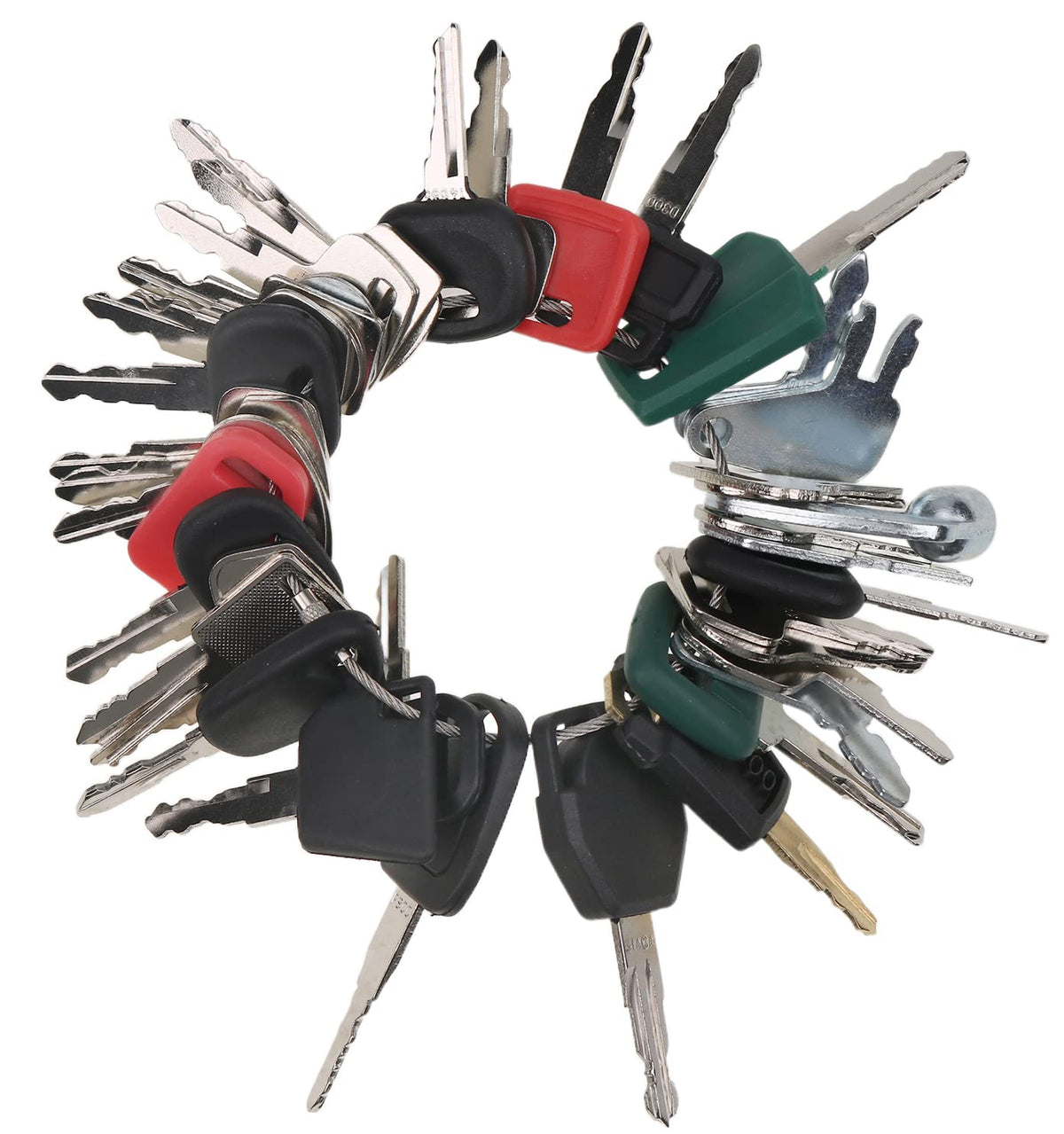 42 Set Construction Ignition Key Set for Case Cat Komatsu John Deere JCB Volvo Excavator Master - KUDUPARTS