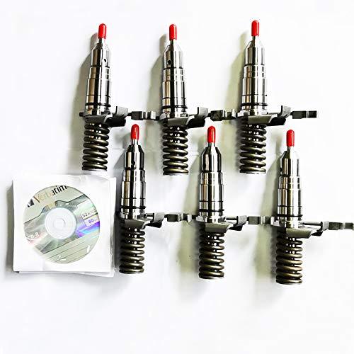 New 6 PCS Fuel Injectors 127-8218 1278218 for Caterpillar CAT 3116 3126 TK371 TK381 525B 535B 950G 960F 962G - KUDUPARTS