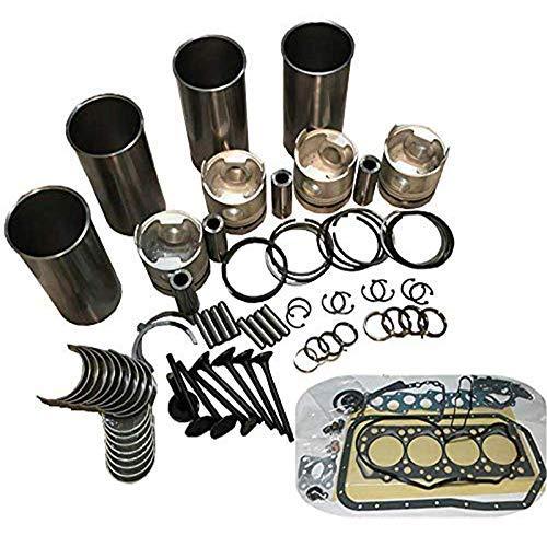 V3300 V3300T Overhaul Rebuild Kit with Liner Sleeves for Kubota Engine Bobcat S250 T225 245 Loader - KUDUPARTS