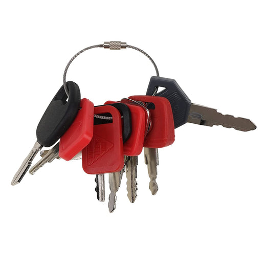 9 Keys Master Set Heavy Equipment Set for John Deere Volvo Case Cat Tractor - KUDUPARTS