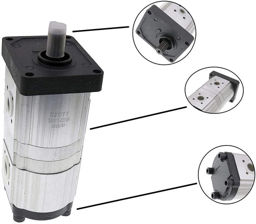 Hydraulic Pump 3A111-82202 Compatible with Kubota Tractors M4700 M5400 M6800 M8200 M9000 - KUDUPARTS