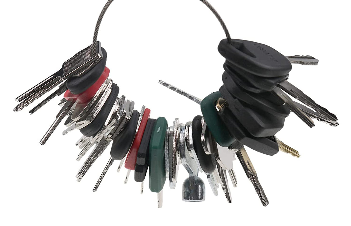 42 Set Construction Ignition Key Set for Case Cat Komatsu John Deere JCB Volvo Excavator Master - KUDUPARTS