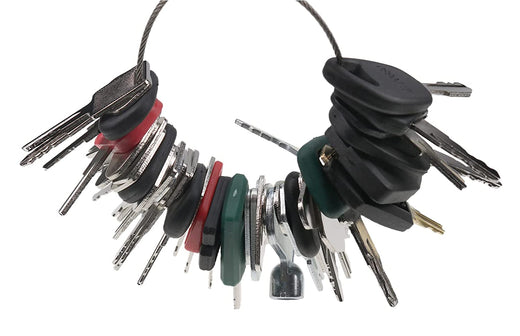 42 Set Construction Ignition Key Set for Case Cat Komatsu John Deere JCB Volvo Excavator Master - KUDUPARTS