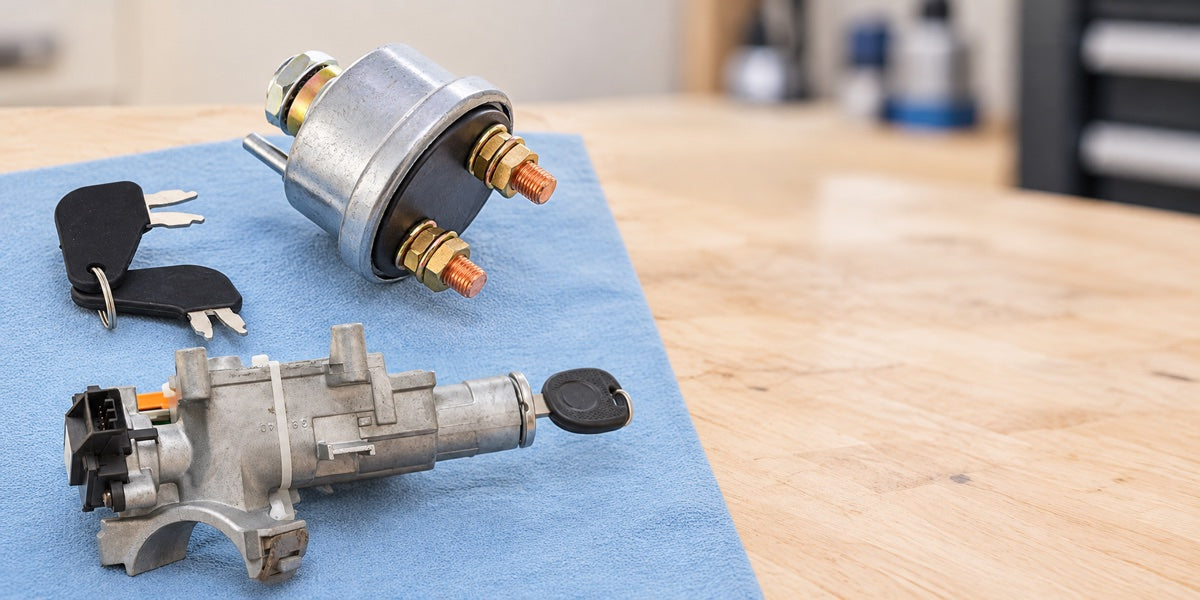Battery-disconnect and ignition-control examples shown separately; editorial comparison, not a wiring diagram.