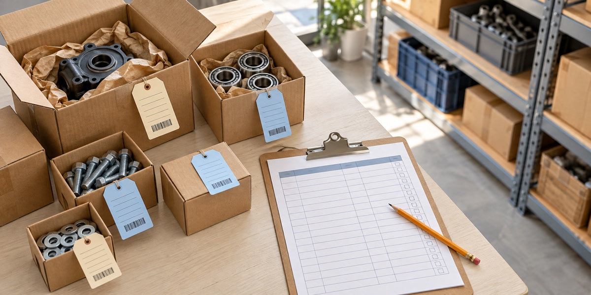 Wholesale Parts Orders: Build a Line-by-Line Request — editorial illustration; not application or diagnostic evidence.