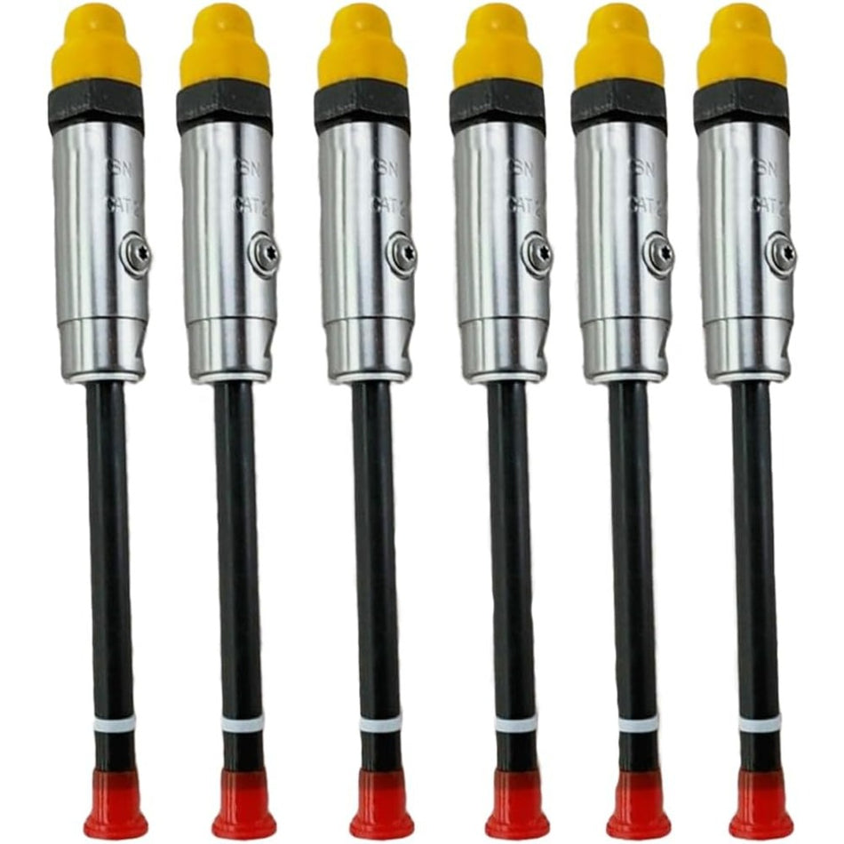 6 Pcs Fuel Injector 7W-7026 0R-3423 for Caterpillar CAT Engine 3406B 3412 Tractor D9R D9 GC
