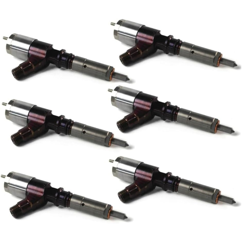 6 Pcs Fuel Injector 10R-7666 266-4489 282-0470 276-8270 for Caterpillar CAT Engine C6.6 - KUDUPARTS