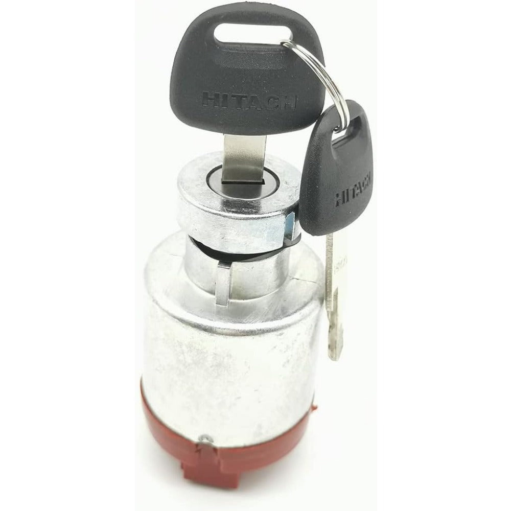 Ignition Switch W/ 2 Keys H800 4477373 AT154992 4250350 4448303 For John Deere 75C 80C 110 200LC 270CLC 490E - KUDUPARTS