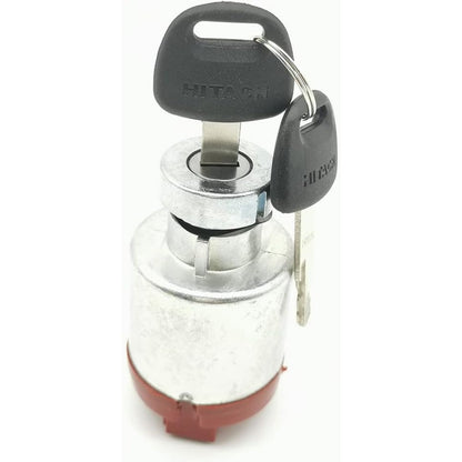 Ignition Switch W/ 2 Keys H800 4477373 AT154992 4250350 4448303 For John Deere 75C 80C 110 200LC 270CLC 490E - KUDUPARTS