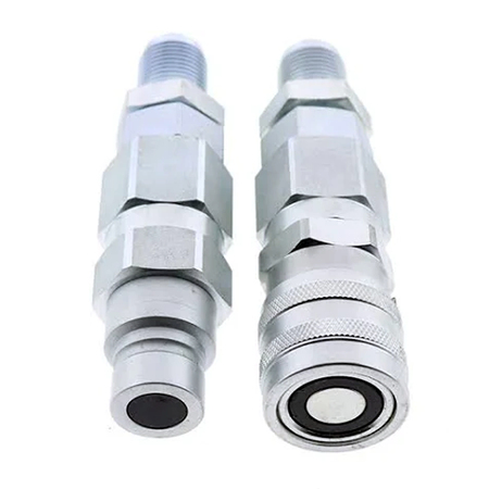 #10 JIC Thread 1/2" Flat Face Hydraulic Quick Connect Coupler for CASE 410 420 430 435 440 450 40XT 60XT 70XT - KUDUPARTS