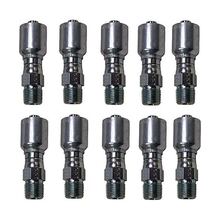 10 piezas de conexión de manguera hidráulica con conector giratorio macho de 1/4" 11343-4-4 para Parker
