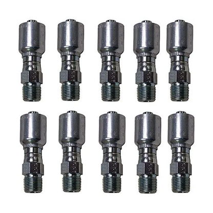 Raccord de tuyau hydraulique 10 pièces avec raccord pivotant mâle 1/4" 11343-4-4 pour Parker