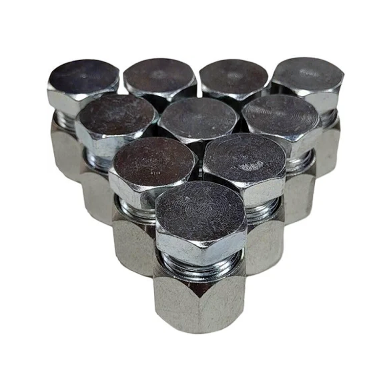 10 piezas de conector hidráulico combinado de tapa y tapón JIC de 1/2" 2408-08 0304-C-08