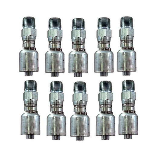 10 Pcs Hydraulic Hose Fitting With 1/2" Male Pipe Swivel 11343-8-8 for Parker - KUDUPARTS