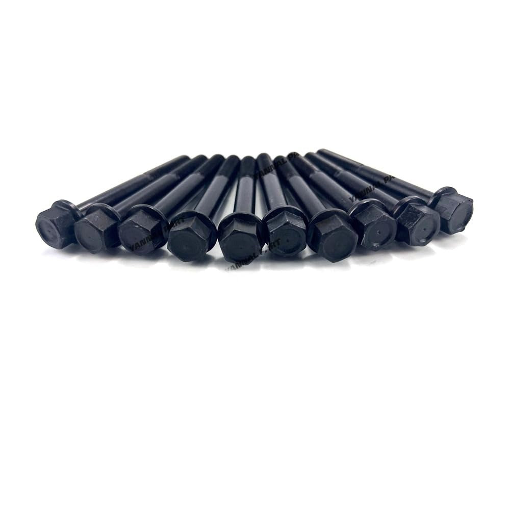 Lot de 10 boulons de culasse 14601-03450 14601-03452 14601-03453 1J080-03450 pour moteur Kubota Z402 Z482 Z602