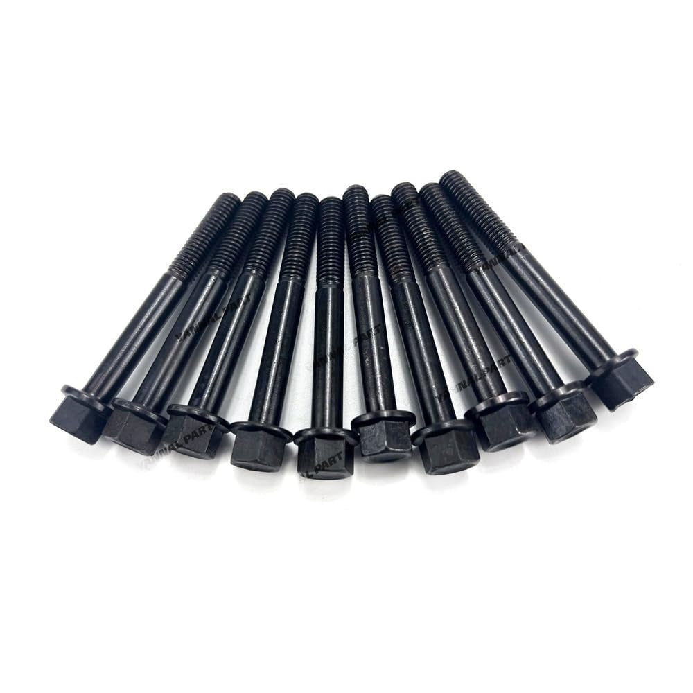 Lot de 10 boulons de culasse 14601-03450 14601-03452 14601-03453 1J080-03450 pour moteur Kubota Z402 Z482 Z602