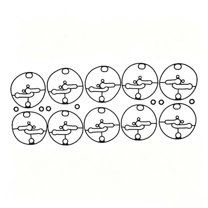10 Pieces Float Bowl Gasket With Inlet Seal 698781 for Nikki Carburetor Briggs & Stratton Engine 201312 212707 216312 31E577 31D777 31S877 406677 441677 44C877