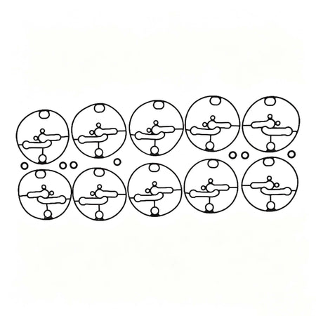 10 Pieces Float Bowl Gasket With Inlet Seal 698781 for Nikki Carburetor Briggs & Stratton Engine 201312 212707 216312 31E577 31D777 31S877 406677 441677 44C877 - KUDUPARTS