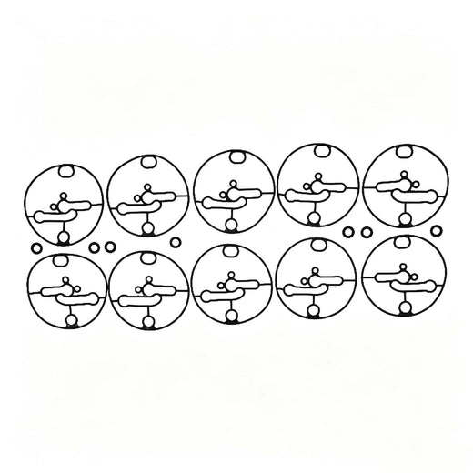 10 Pieces Float Bowl Gasket With Inlet Seal 698781 for Nikki Carburetor Briggs & Stratton Engine 201312 212707 216312 31E577 31D777 31S877 406677 441677 44C877 - KUDUPARTS