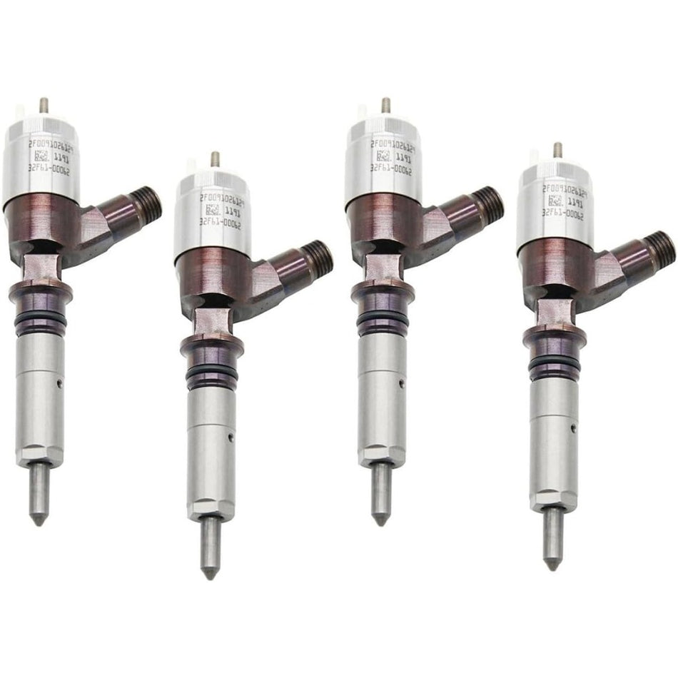 4 Pcs Fuel Injector 32F61-00013 for Caterpillar CAT Engine C4.2 - KUDUPARTS