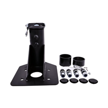 Adaptateur de sellette d'attelage réglable de 12 à 17 pouces vers un attelage à col de cygne pour caravane ou camping-car.