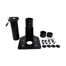 Adaptateur de sellette d'attelage réglable de 12 à 17 pouces vers un attelage à col de cygne pour caravane ou camping-car.