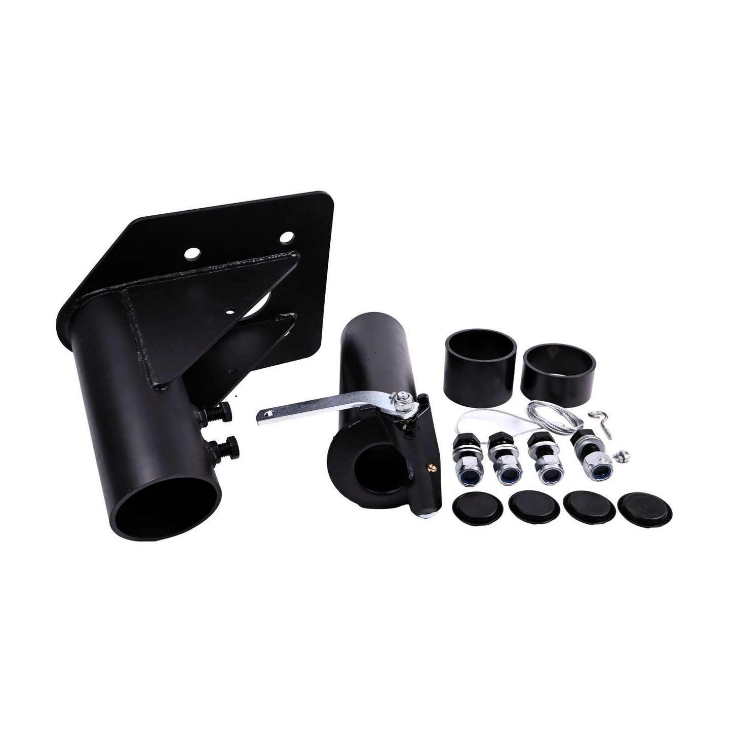 Adaptateur de sellette d'attelage réglable de 12 à 17 pouces vers un attelage à col de cygne pour caravane ou camping-car.