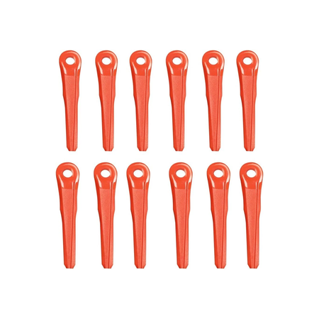 12 Pieces Plastic Blade 4002-007-1000 for Stihl PolyCut Mowing Head 6-2 7-3 28-2 48-2 - KUDUPARTS