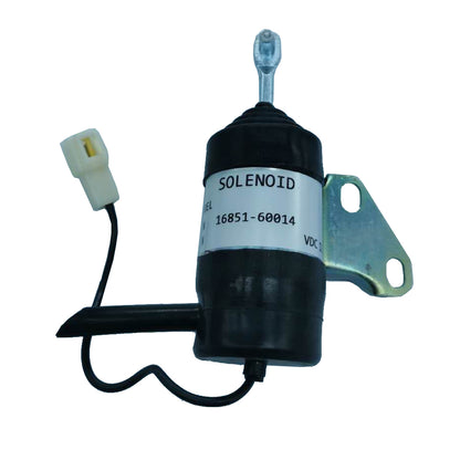 Solénoïde d'arrêt 12V 16851-60014 pour tracteur Kubota BX2350D BX24D BX25 G2160 GR2100 GR2110 RTV900R RTV900T