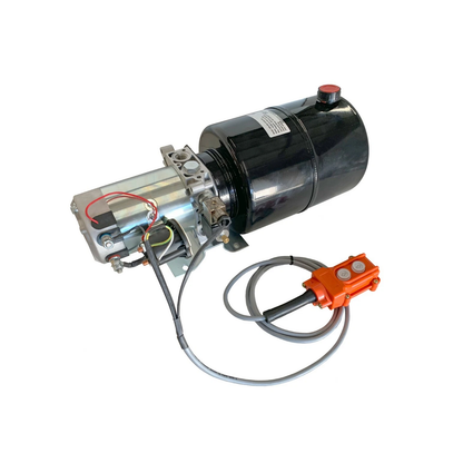 Groupe hydraulique simple effet 12 V CC avec réservoir en acier de 8 pintes et télécommande HPU-SR-12VDC-SA-08 pour benne basculante et table élévatrice à ciseaux