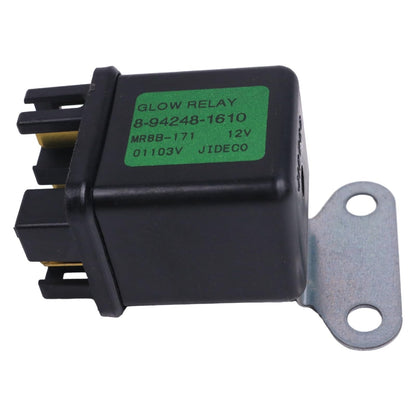 12V Glow Plug Relay 16415-65600 16415-65602 for Kubota Engine D722 D902 D905 D1105 V3300  Replace Part Number:16415-65600, 1641565600, 16415-65602, 1641565602   Fit for Kubota Engine:D722, D9 - KUDUPARTS
