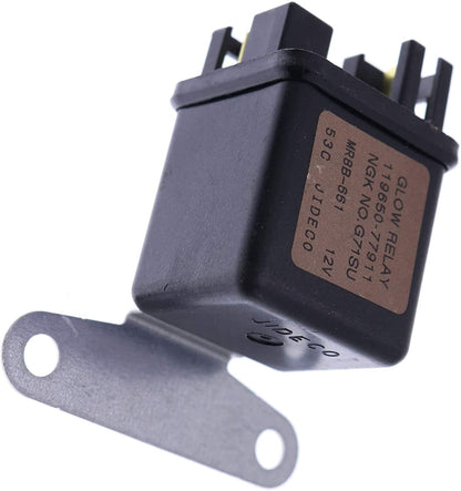 12V Glow Plug Relay 16415-65600 16415-65602 for Kubota Engine D722 D902 D905 D1105 V3300 Type 2