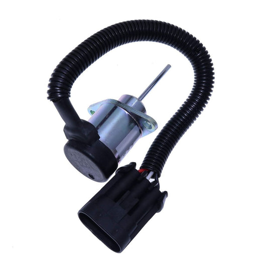 12V Stop Shut Off Solenoid 1G577-60011 for Kubota Engine V3300DIT V3800T - KUDUPARTS