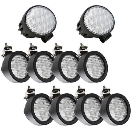 10Pcs Oval Flood Beam Led Cab Light Kit Fits John Deere R Series R4023,R4030 (Ship to US Only) - KUDUPARTS