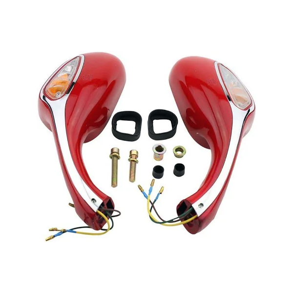 1 paire de rétroviseurs de 8 mm pour scooters, cyclomoteurs et motos de 50 à 250 cm3.