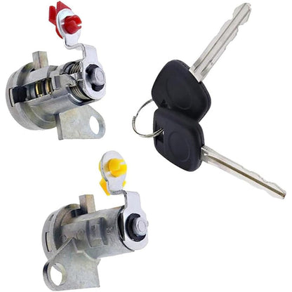 1 Pair Front Door Lock Cylinder Set with Keys 69051-35070 69052-35070 for Toyota Tacoma 1995-2004