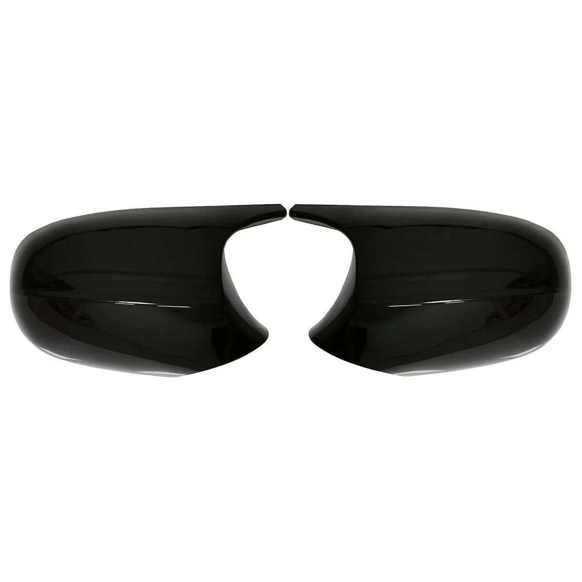 1 Pair Gloss Black M3 Style Side Mirror Cover Cap 51167205291 51167205292 for BMW E90 E92 E93 E82 323i 325i 328i 335i LCI 2009-2011 - KUDUPARTS