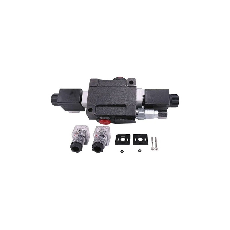 1 Spool Solenoid 12V DC Hydraulic Control Valve Double Acting HCV-S1x13 for Valve 13 GPM 3600 PSI - KUDUPARTS
