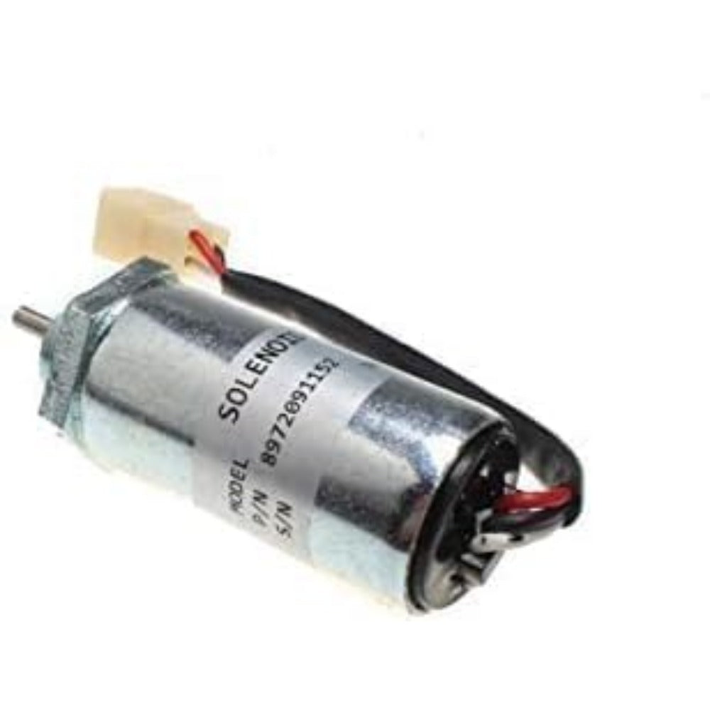24V Stop Solenoid 8972091152 for Isuzu 4LE2 4LE2X Sumitomo Hitachi MV2-40 EX4U EX40U EX55 EX58 ZX40U Excavator - KUDUPARTS